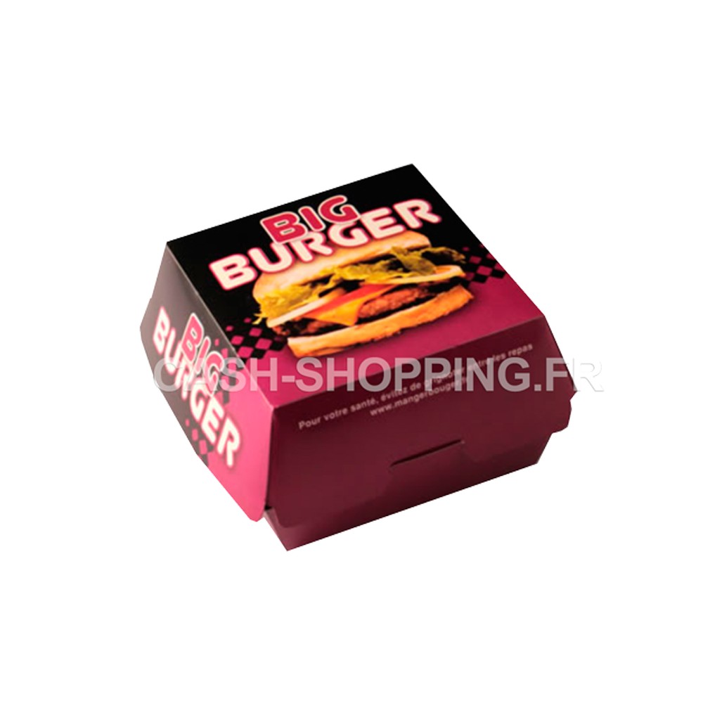 Boite big burger - violet - 11 cm
